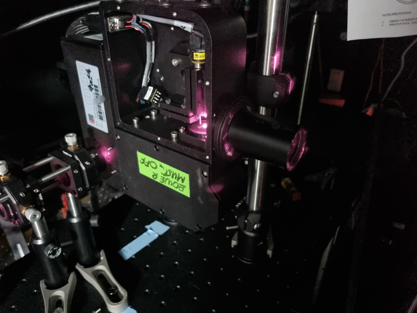 Optical setup in the laboratory